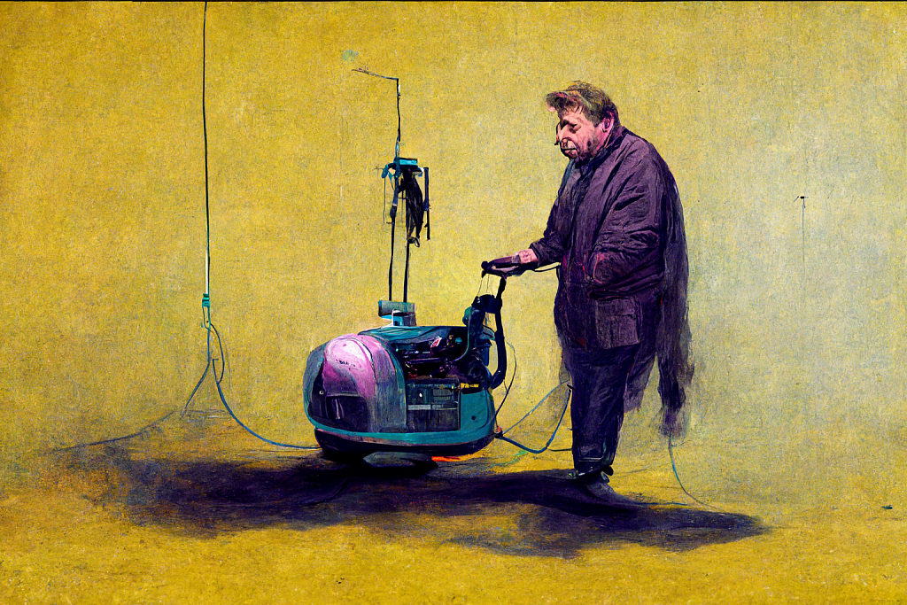 Francis Bacon repairing his vacuum cleaner 4