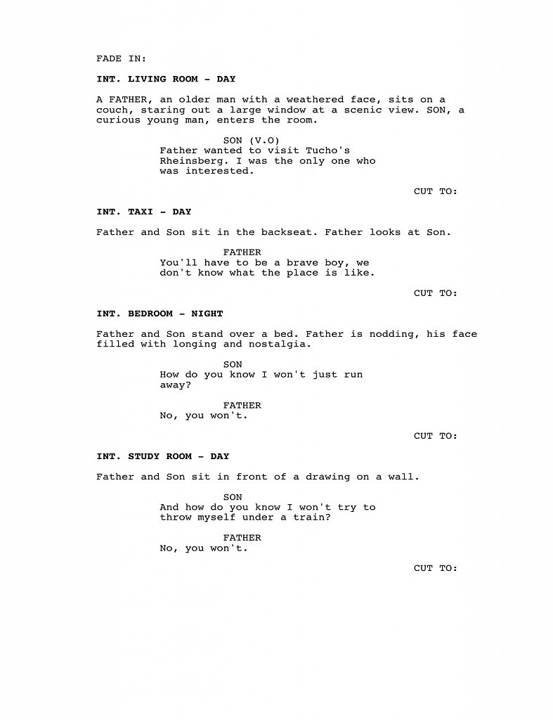 Page 1 - Screenplay Sequence